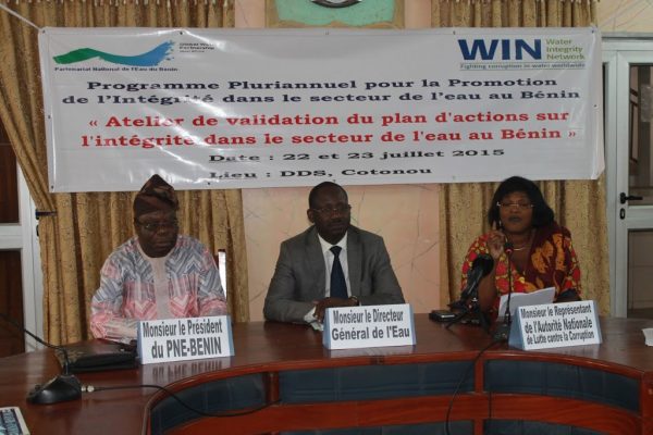 Lutte contre  la corruption dans le secteur de l’eau au Bénin : Les acteurs de la coalition WIN valident leur plan d’actions